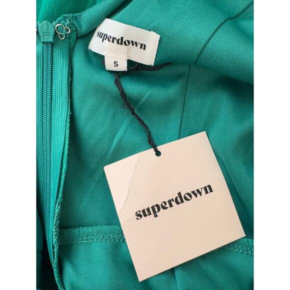 New SUPERDOWN REVOLVE Women's Green Karen Wrap Romper Size S - Picture 6 of 9